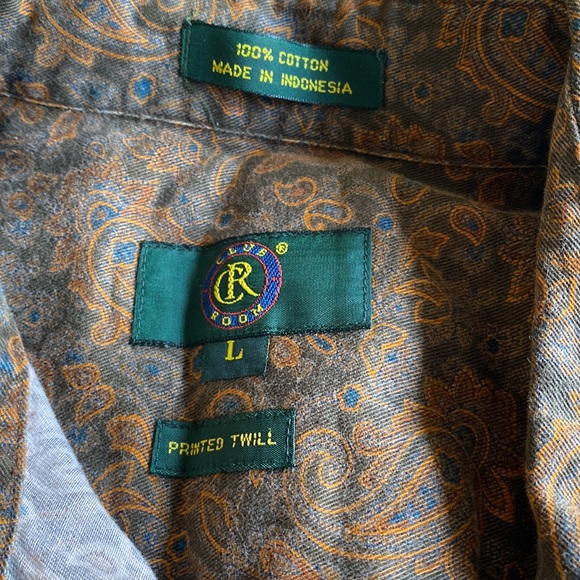 Vintage paisley long sleeve button down - Picture 2 of 3